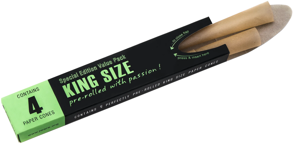 JWare Brown Pre Rolled Cones King Size Long Filter 109/30 mm